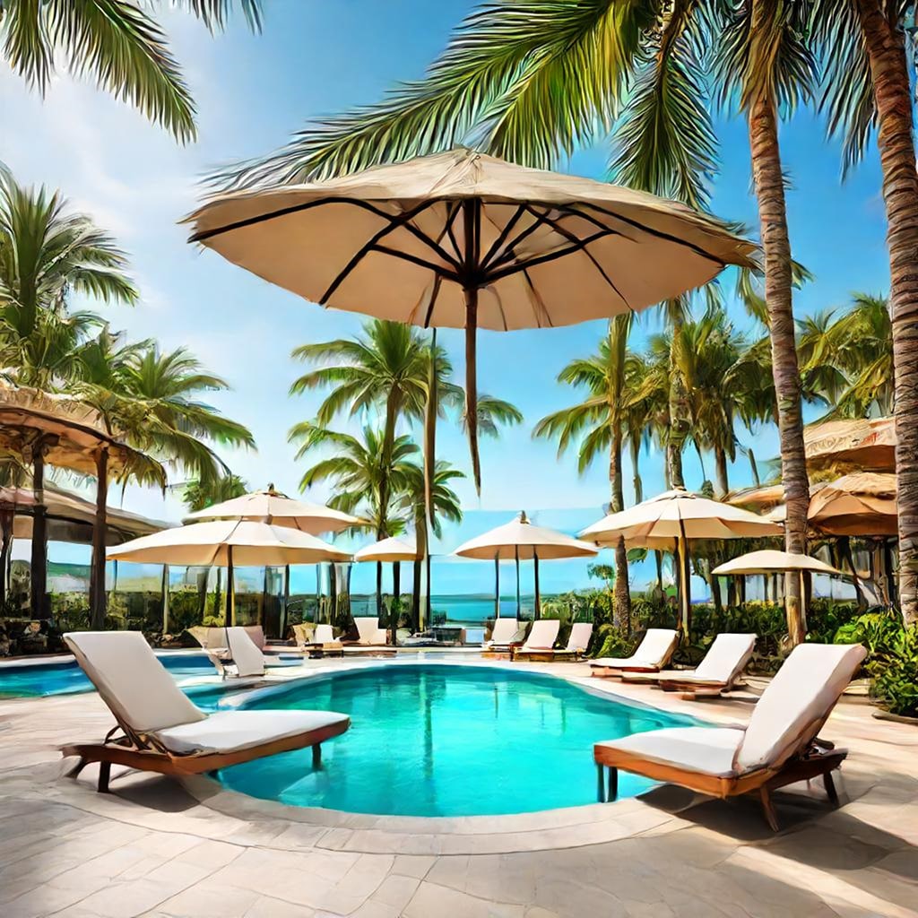 pool-with-palm-trees-blue-sky-with-palm-tree-background-min